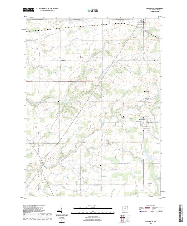 US Topo 7.5-minute map for Bloomville OH