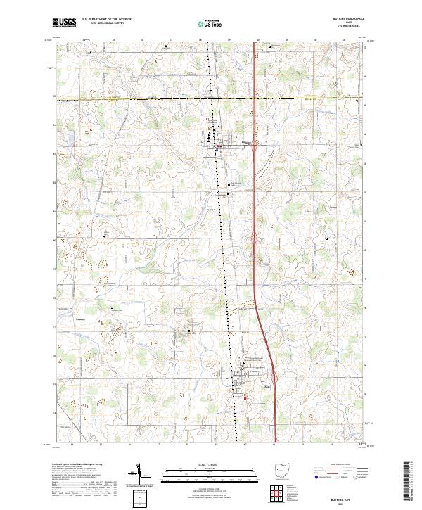 US Topo 7.5-minute map for Botkins OH