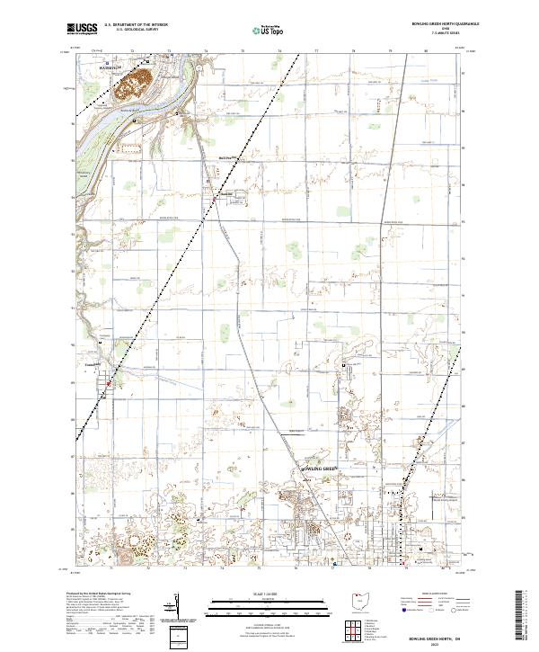 US Topo 7.5-minute map for Bowling Green North OH