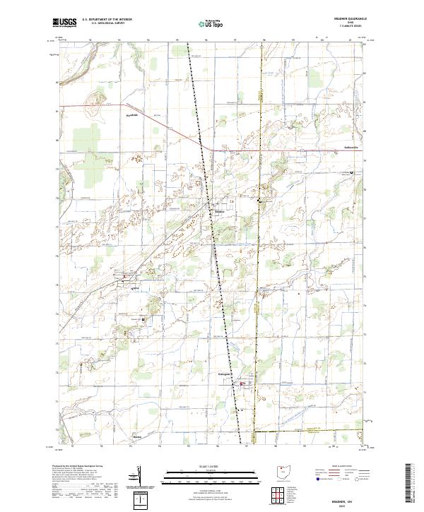 US Topo 7.5-minute map for Bradner OH