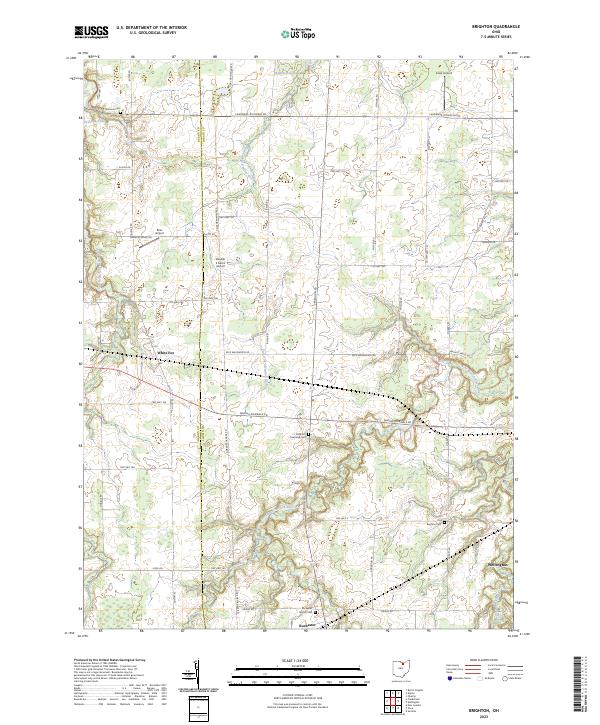 US Topo 7.5-minute map for Brighton OH