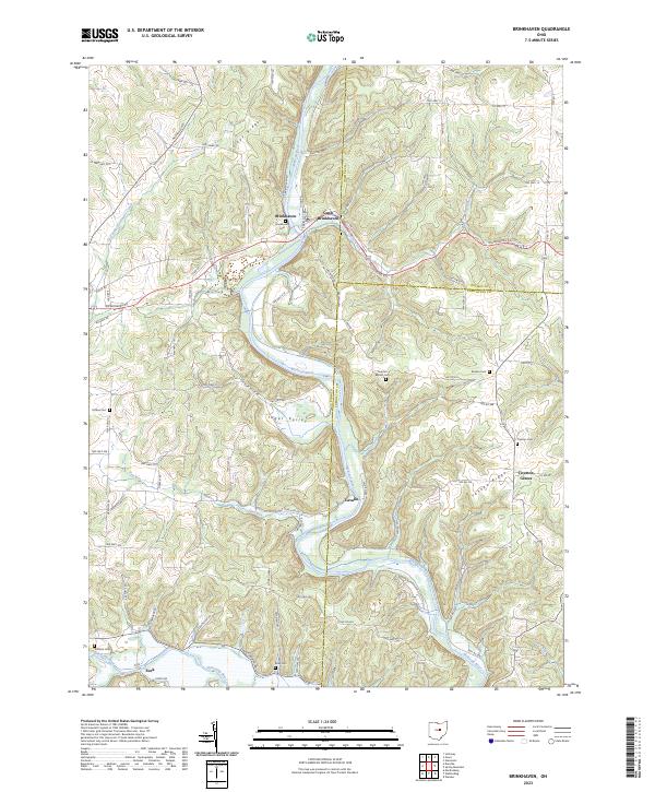 US Topo 7.5-minute map for Brinkhaven OH