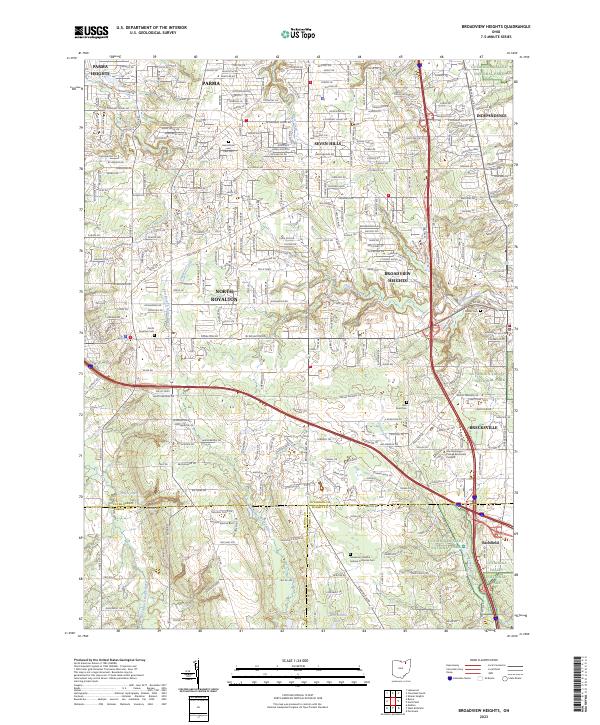 US Topo 7.5-minute map for Broadview Heights OH