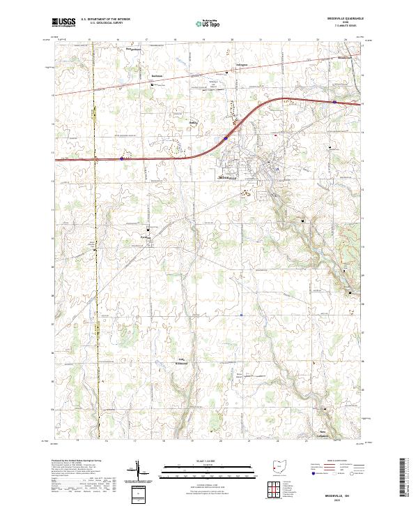 US Topo 7.5-minute map for Brookville OH