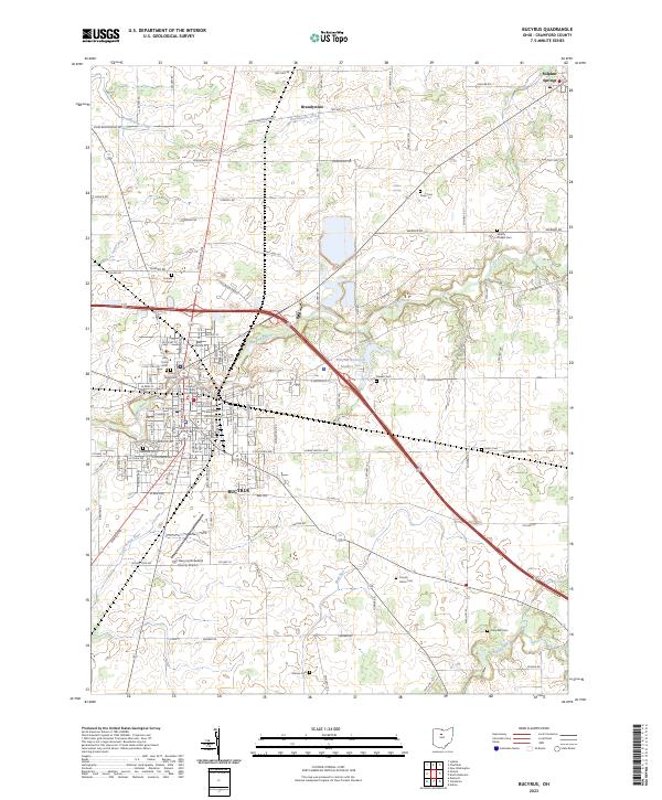 US Topo 7.5-minute map for Bucyrus OH