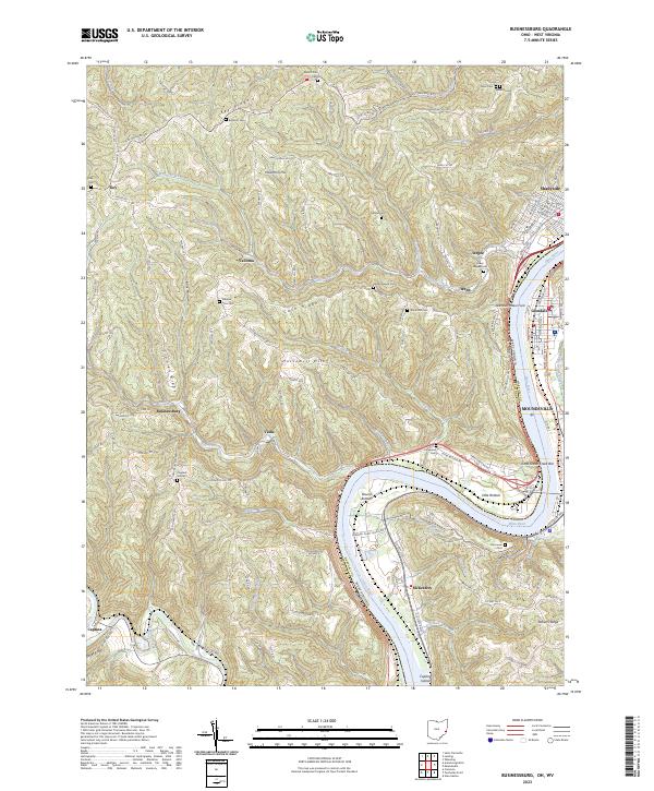 US Topo 7.5-minute map for Businessburg OHWV