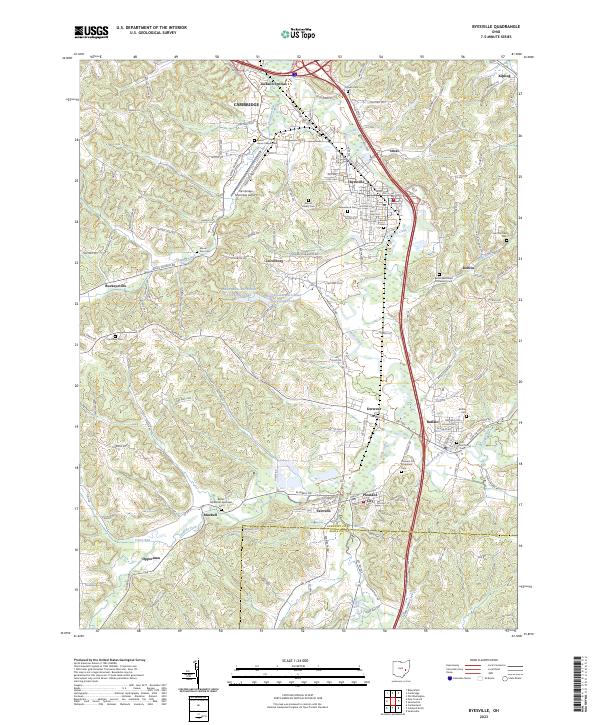 US Topo 7.5-minute map for Byesville OH