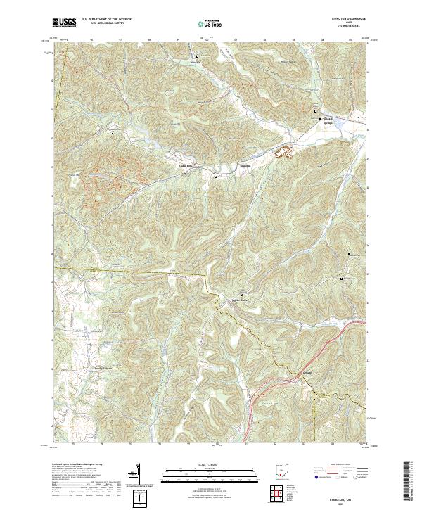 US Topo 7.5-minute map for Byington OH