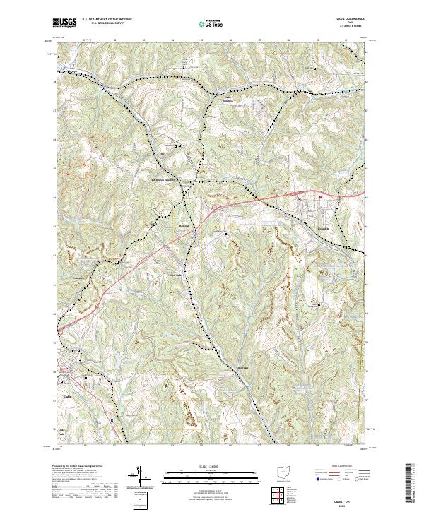 US Topo 7.5-minute map for Cadiz OH