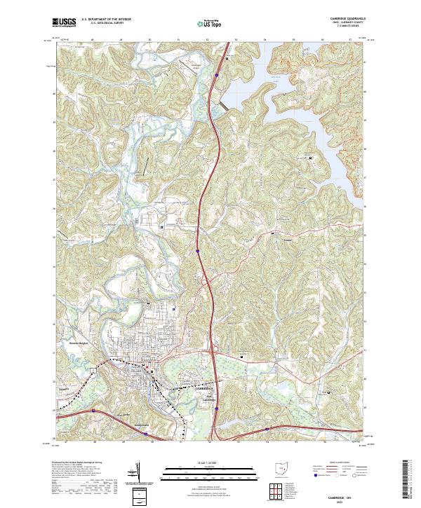 US Topo 7.5-minute map for Cambridge OH