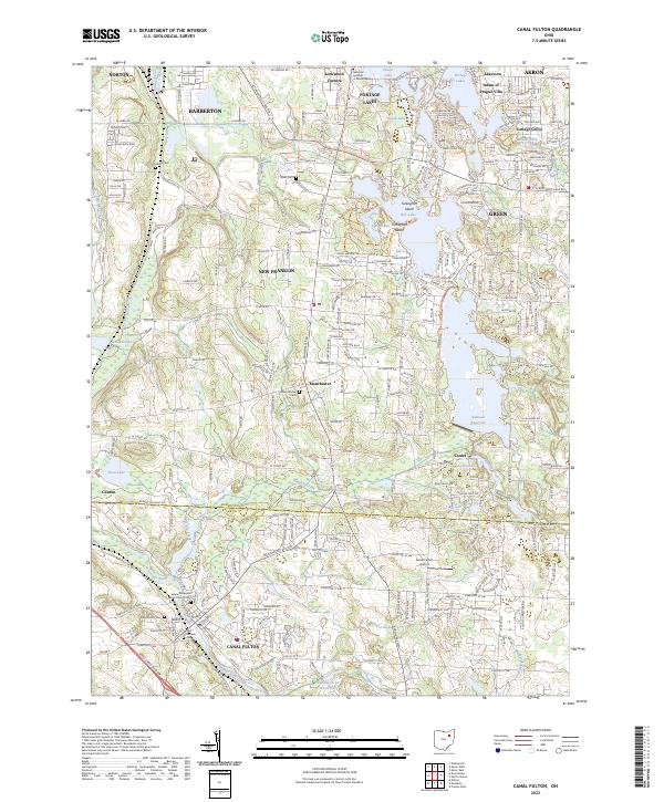 US Topo 7.5-minute map for Canal Fulton OH