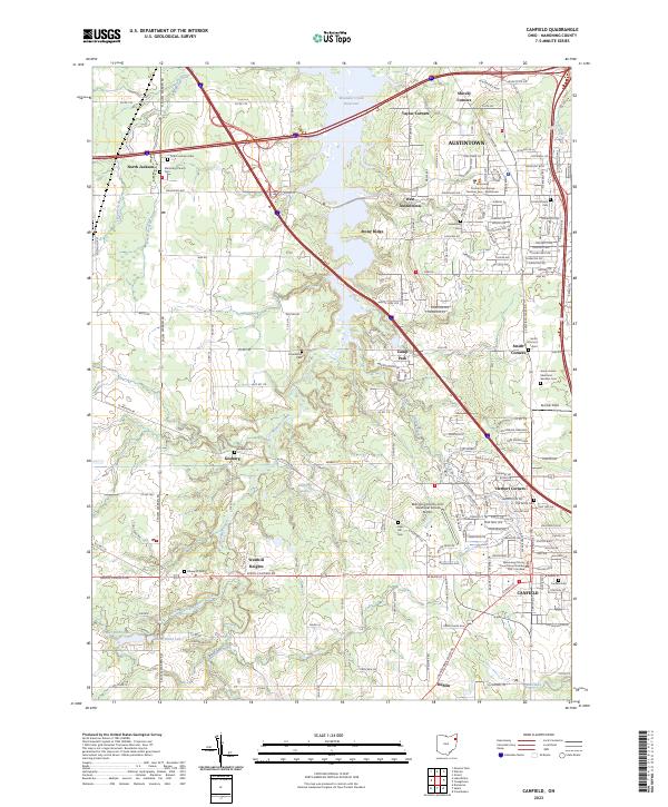 US Topo 7.5-minute map for Canfield OH