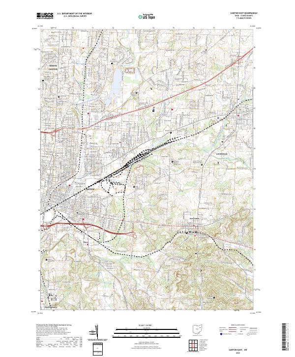 US Topo 7.5-minute map for Canton East OH