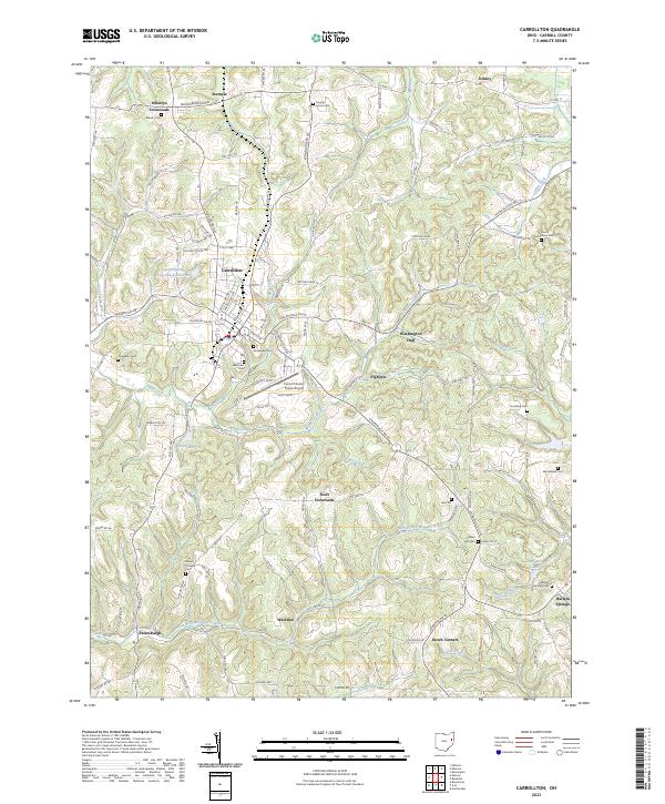 US Topo 7.5-minute map for Carrollton OH