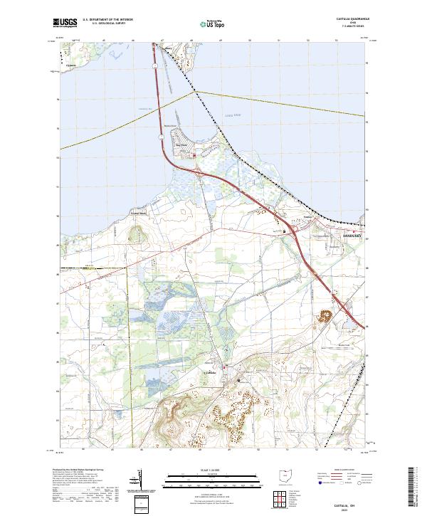 US Topo 7.5-minute map for Castalia OH