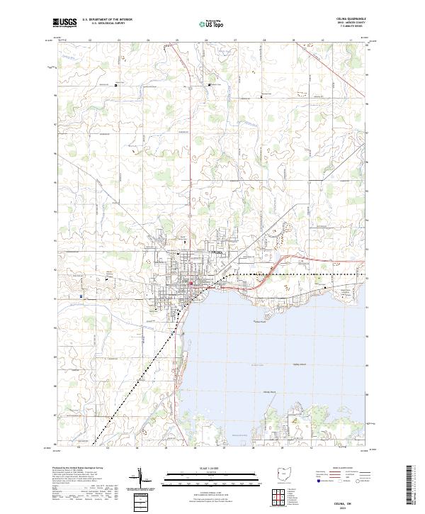 US Topo 7.5-minute map for Celina OH