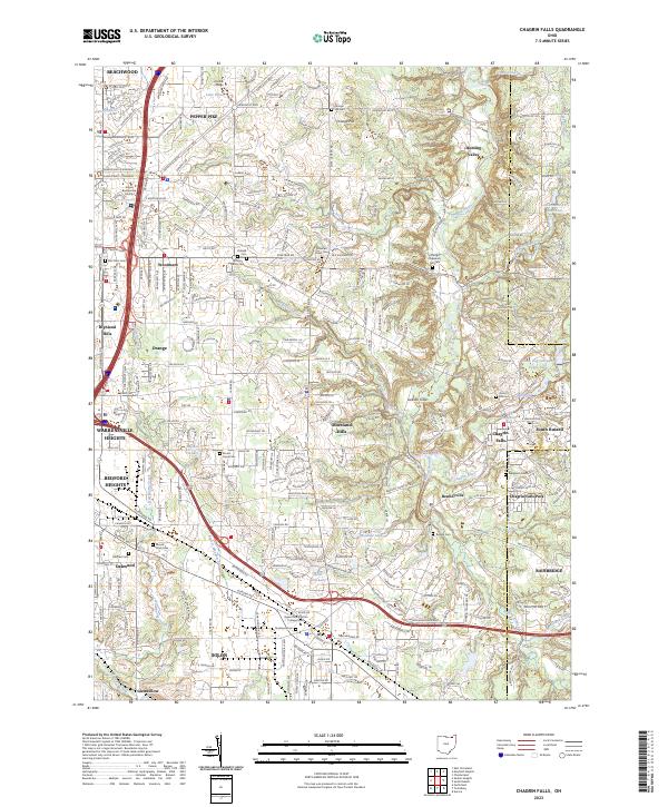 US Topo 7.5-minute map for Chagrin Falls OH