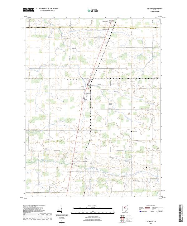 US Topo 7.5-minute map for Chatfield OH