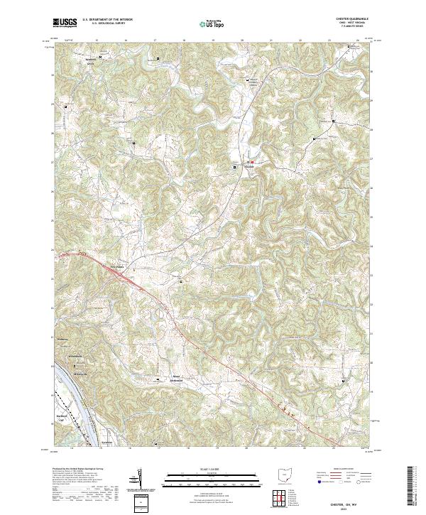 US Topo 7.5-minute map for Chester OHWV