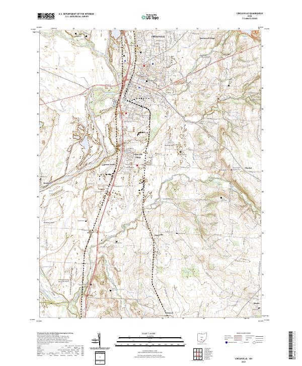 US Topo 7.5-minute map for Circleville OH