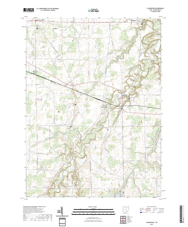 US Topo 7.5-minute map for Clarksfield OH