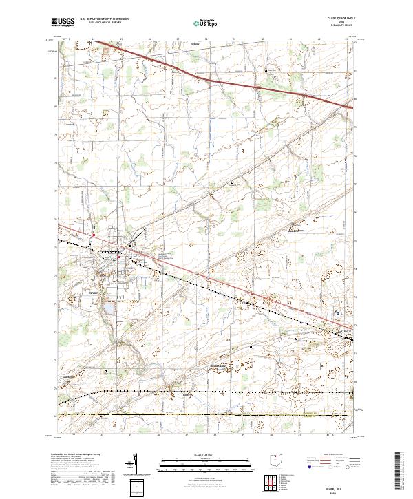 US Topo 7.5-minute map for Clyde OH