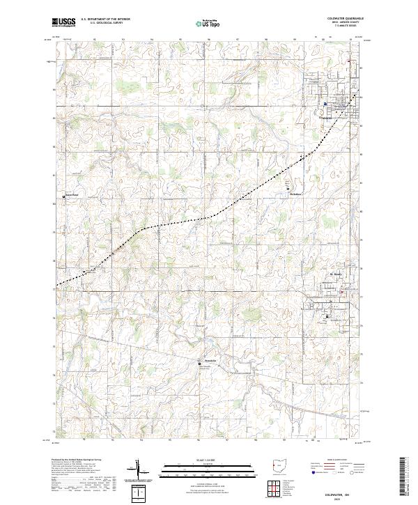 US Topo 7.5-minute map for Coldwater OH