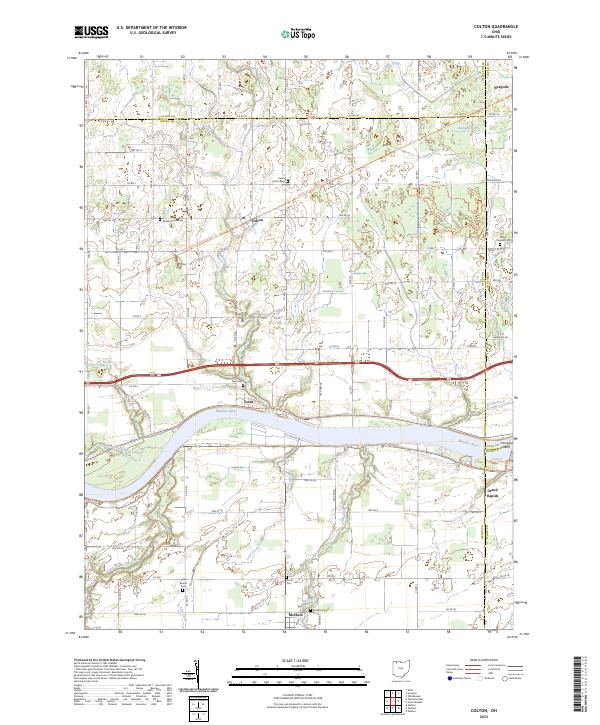 US Topo 7.5-minute map for Colton OH