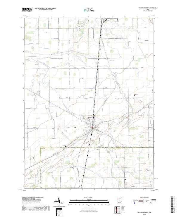 US Topo 7.5-minute map for Columbus Grove OH