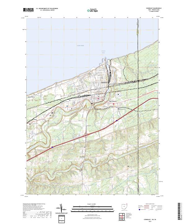 US Topo 7.5-minute map for Conneaut OHPA