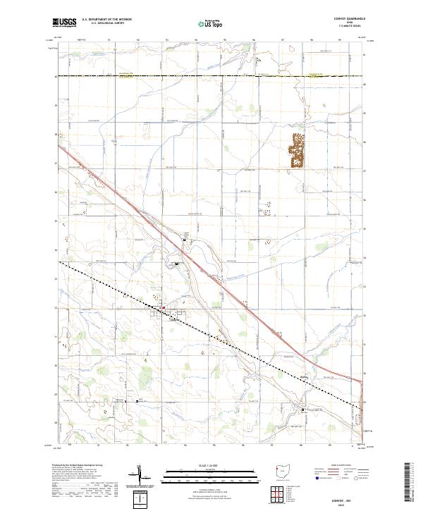 US Topo 7.5-minute map for Convoy OH