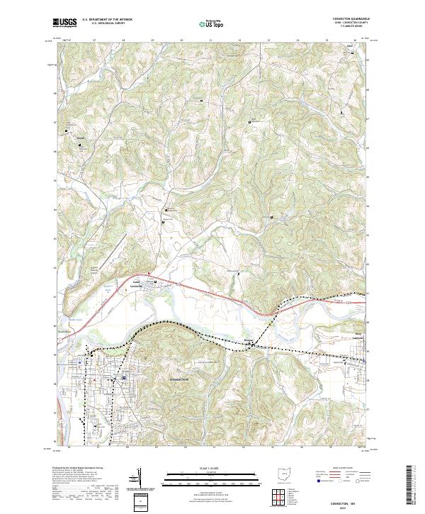 US Topo 7.5-minute map for Coshocton OH