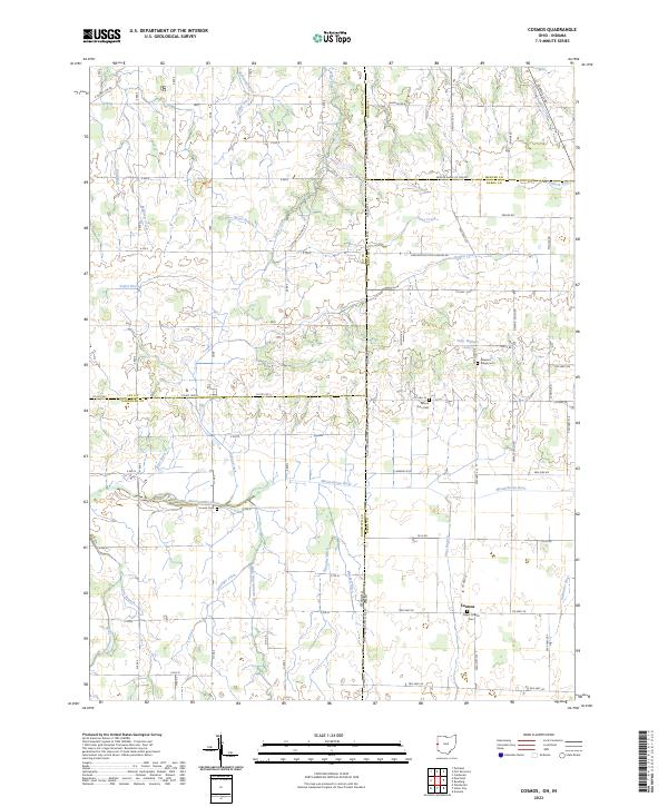 US Topo 7.5-minute map for Cosmos OHIN