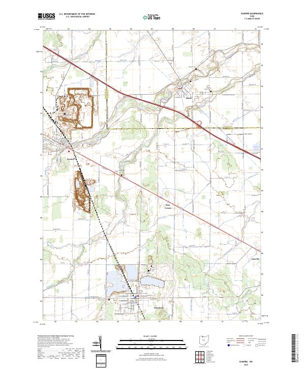 US Topo 7.5-minute map for Elmore OH