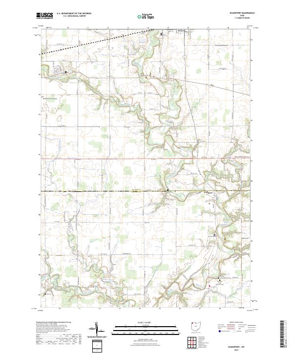 US Topo 7.5-minute map for Evansport OH