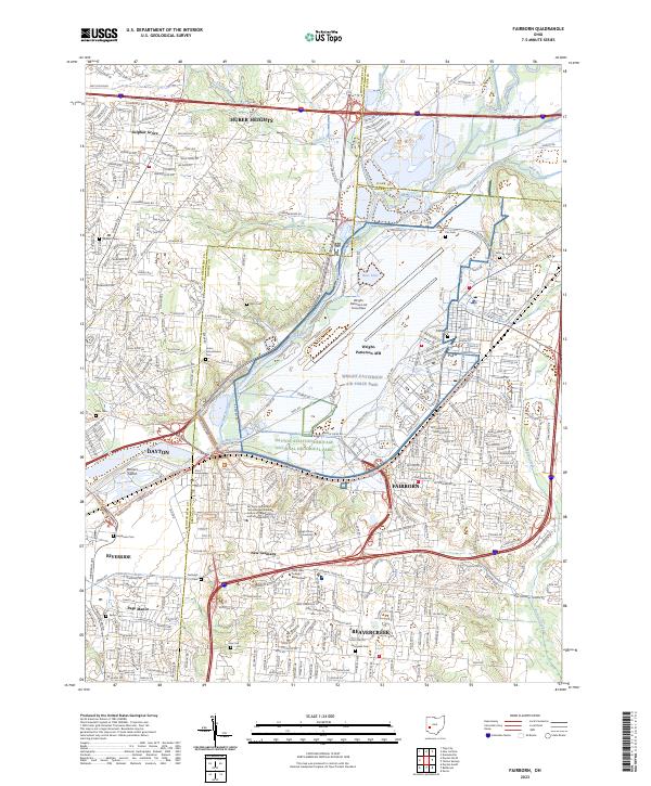 US Topo 7.5-minute map for Fairborn OH