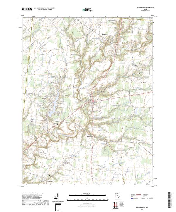 US Topo 7.5-minute map for Fayetteville OH