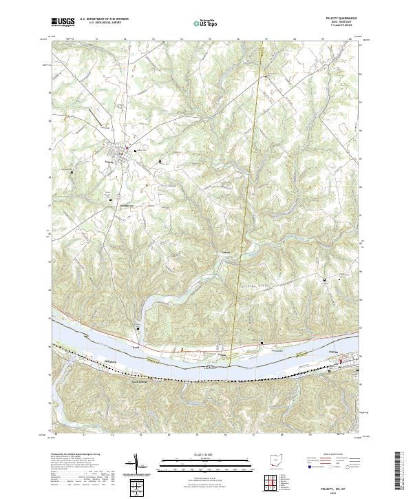 US Topo 7.5-minute map for Felicity OHKY