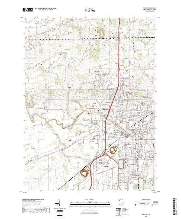 US Topo 7.5-minute map for Findlay OH