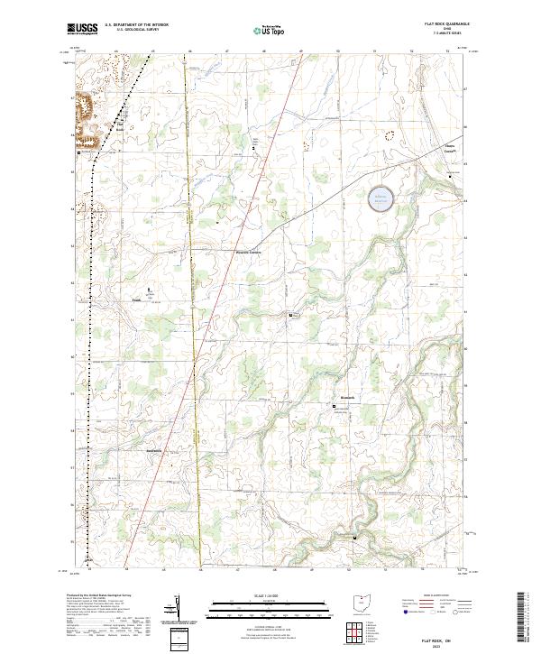 US Topo 7.5-minute map for Flat Rock OH