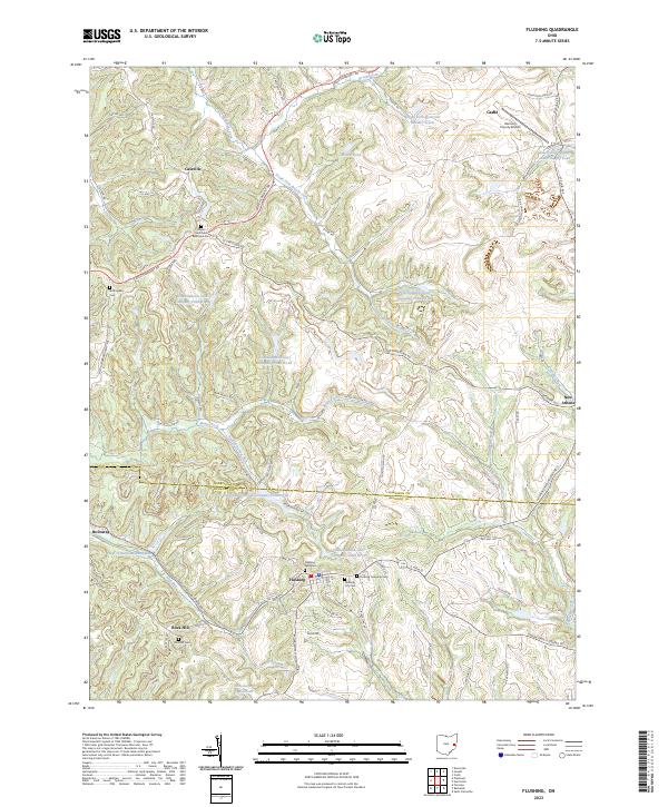 US Topo 7.5-minute map for Flushing OH