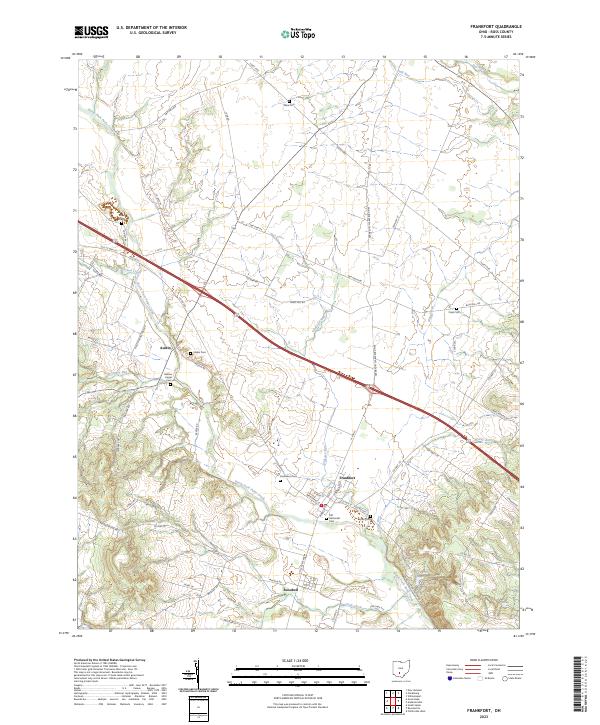 US Topo 7.5-minute map for Frankfort OH