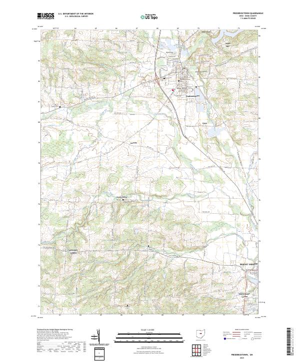 US Topo 7.5-minute map for Fredericktown OH