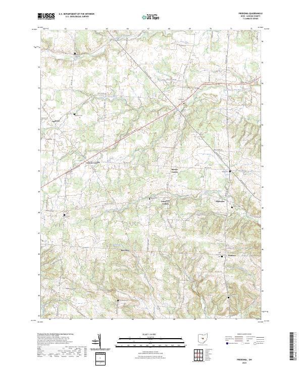 US Topo 7.5-minute map for Fredonia OH