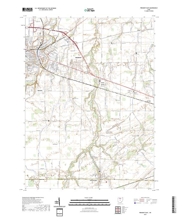 US Topo 7.5-minute map for Fremont East OH