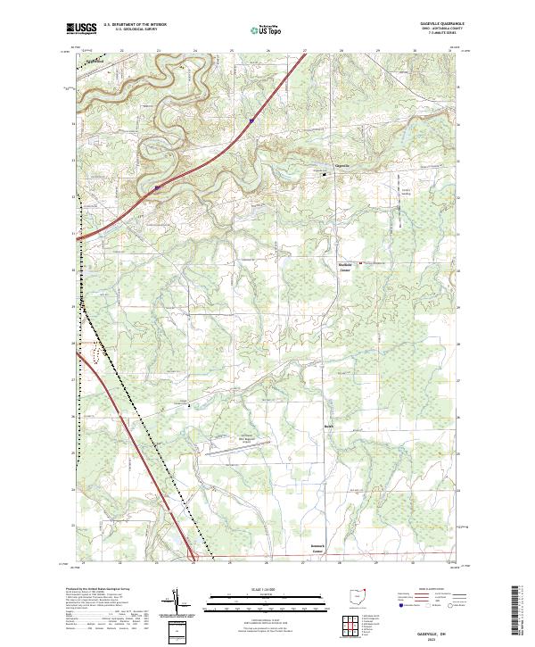 US Topo 7.5-minute map for Gageville OH