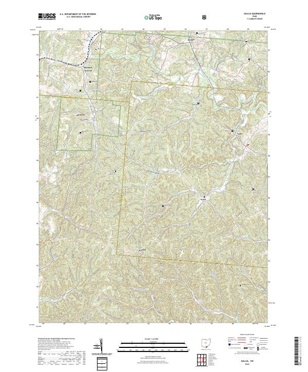 US Topo 7.5-minute map for Gallia OH