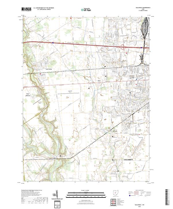 US Topo 7.5-minute map for Galloway OH