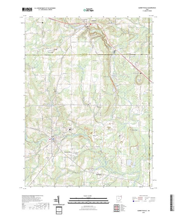 US Topo 7.5-minute map for Garrettsville OH