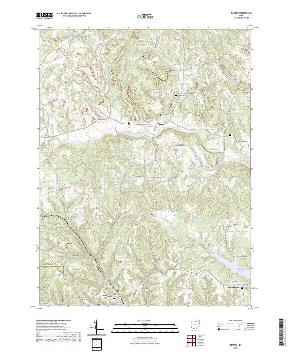 US Topo 7.5-minute map for Gavers OH